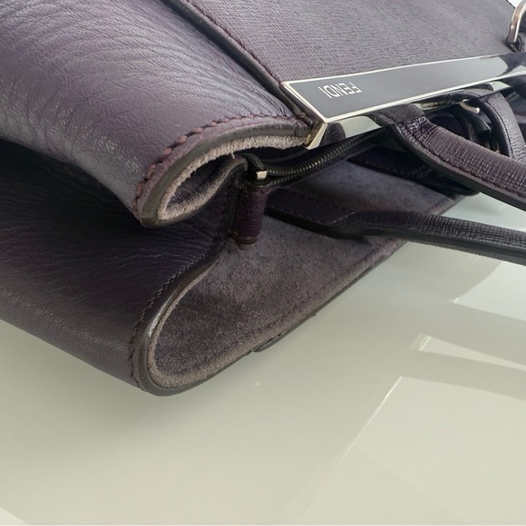 Fendi 2 Jours Plum Large Leather Bag - Picture 10 of 14